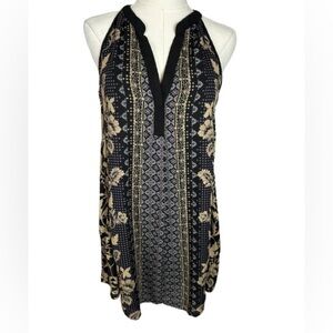 Astr Black and Tan Floral Mini Dress Size S